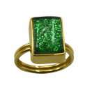 Riyo  Dichroic Glass  18kt Gold Plated Jewel Tone Ring Gprdgl80-22033