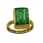 Riyo Dichroic Glass 18kt Gold Plated Jewel Tone Ring Gprdgl80-22033