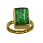 Riyo Dichroic Glass 18kt Gold Plated Jewel Tone Ring Gprdgl80-22033