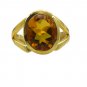 Riyo Golden Citrine Cz 18kt Gold Plated Sophisticated Ring Gprcicz65-94046