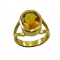Riyo Golden Citrine Cz 18kt Gold Plated Sophisticated Ring Gprcicz65-94046