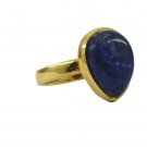 Riyo Blue Lapis Lazuli  18kt Gold Plated Flirty Ring Gprlla75-44095