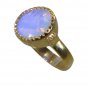 Riyo Purple Gold Plated Fire Opal CZ Ring hunky handmade gemstone jewelry GPRFOC
