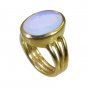 Riyo Purple Gold Plated Fire Opal CZ Ring dollish handmade ethnic jewellery GPRF