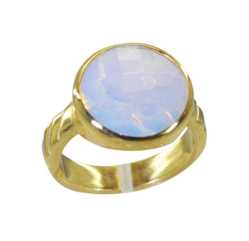 Riyo Purple Gold Plated Fire Opal CZ Ring bonnie handmade jewellery shop GPRFOCZ