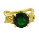 Riyo Green Emerald Cz  18kt Gold Plated Burnished Ring Gpremcz60-96137