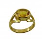 Riyo Golden Citrine Cz 18kt Gold Plated Simple Ring Gprcicz75-94044