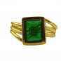 Riyo Green Emerald Cz 18kt Gold Plated Charming Ring Gpremcz65-96145