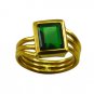 Riyo Green Emerald Cz 18kt Gold Plated Charming Ring Gpremcz65-96145