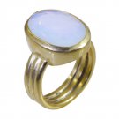 Riyo Purple Gold Plated Fire Opal CZ Ring luscious handmade fabric jewelry GPRFO