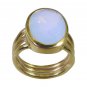 Riyo Purple Gold Plated Fire Opal CZ Ring desirable handmade designer jewelry GP