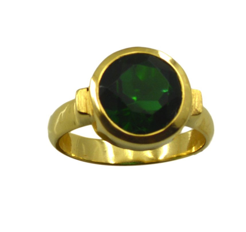 Riyo Green Emerald Cz  18kt Gold Plated Delicate Ring Gpremcz70-96163