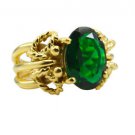 Riyo Green Emerald Cz  18kt Gold Plated Comfortable Ring Gpremcz70-96129