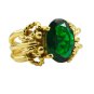 Riyo Green Emerald Cz 18kt Gold Plated Comfortable Ring Gpremcz70-96129