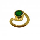 Riyo Green Emerald Cz  18kt Gold Plated Artisanal Ring Gpremcz50-96164