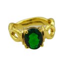 Riyo Green Emerald Cz  18kt Gold Plated  Faceted Ring Gpremcz80-96136