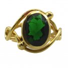 Riyo Green Emerald Cz  18kt Gold Plated Creative Ring Gpremcz70-96147