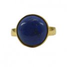 Riyo Blue Lapis Lazuli  18kt Gold Plated Flawless Ring Gprlla65-44099