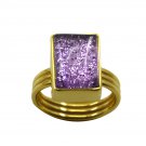 Riyo  Dichroic Glass  18kt Gold Plated High Performance Ring Gprdgl75-22023