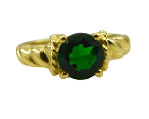 Riyo Green Emerald Cz  18kt Gold Plated Complex Ring Gpremcz70-96134