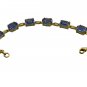 Riyo A Blue Sapphire Cz  18kt Gold Plated Rustresistant Bracelet W 7.5in Gpbrabs