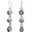 Riyo Green Amethyst Silver Jewelry Artists Dangle Earrings L 2.2in Segam-28004