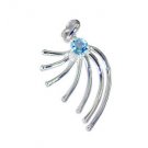 Riyo Blue Topaz Victorian Silver Jewellery Pendant Silver L 1.5in Spbto-10045