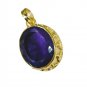 Riyogems Amethyst Gold Plate Manufacturer Circle Pendants L 1.2in Gppame-2023