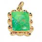 Riyogems Turquoise Gold Plated Costume Circle Pendants L 2.1in Gpptur-82100