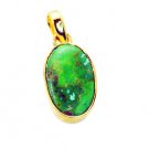 Riyogems Turquoise Wholesale Gold Plated Chevron Pendants L 2.1in Gpptur-82028
