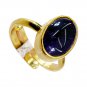 Amethyst 18c Ygold Plating Purity Ring Jewelry
