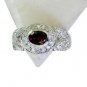 Riyo Garnet Fake Silver Jewelry Personalized Silver Ring Sz 8 Srgar8-26181