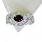 Riyo Garnet Fake Silver Jewelry Personalized Silver Ring Sz 8 Srgar8-26181