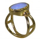 Riyo Purple Gold Plated Fire Opal CZ Ring tasty handmade funky jewellery GPRFOCZ