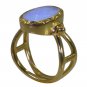 Riyo Purple Gold Plated Fire Opal CZ Ring tasty handmade funky jewellery GPRFOCZ