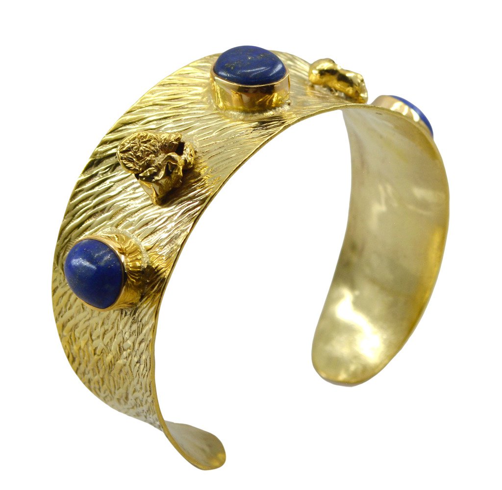 Riyo   Gemstone  18kt Gold Plated Lovely Bangle W 1in Gpbmul-52014