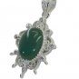 Riyo A Green Onyx 925 Solid Sterling Silver Slip On Pendant L 2in Spgon-30005