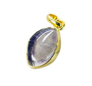 Riyogems Rutile Quartz 18k Y.G. Plated Bow Pendants L 1.5in Gppruq-70009