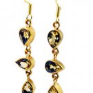 Riyogems Citrine 18k Y Gold Plating Antique Earrings L 2.5in Gpecit-14001