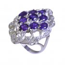 Riyo Amethyst Silver Religious Jewelry Silver Band Ring Sz 6.5 Srame6.5-2027