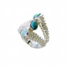 Riyo Turquoise Handmade Jewelry Silver Silver Keeper Ring Sz 7 Srtur7-82037