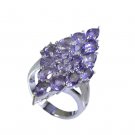 Riyo Amethyst Silver Wedding Jewellery Silver Mesh Ring Sz 7 Srame7-2039