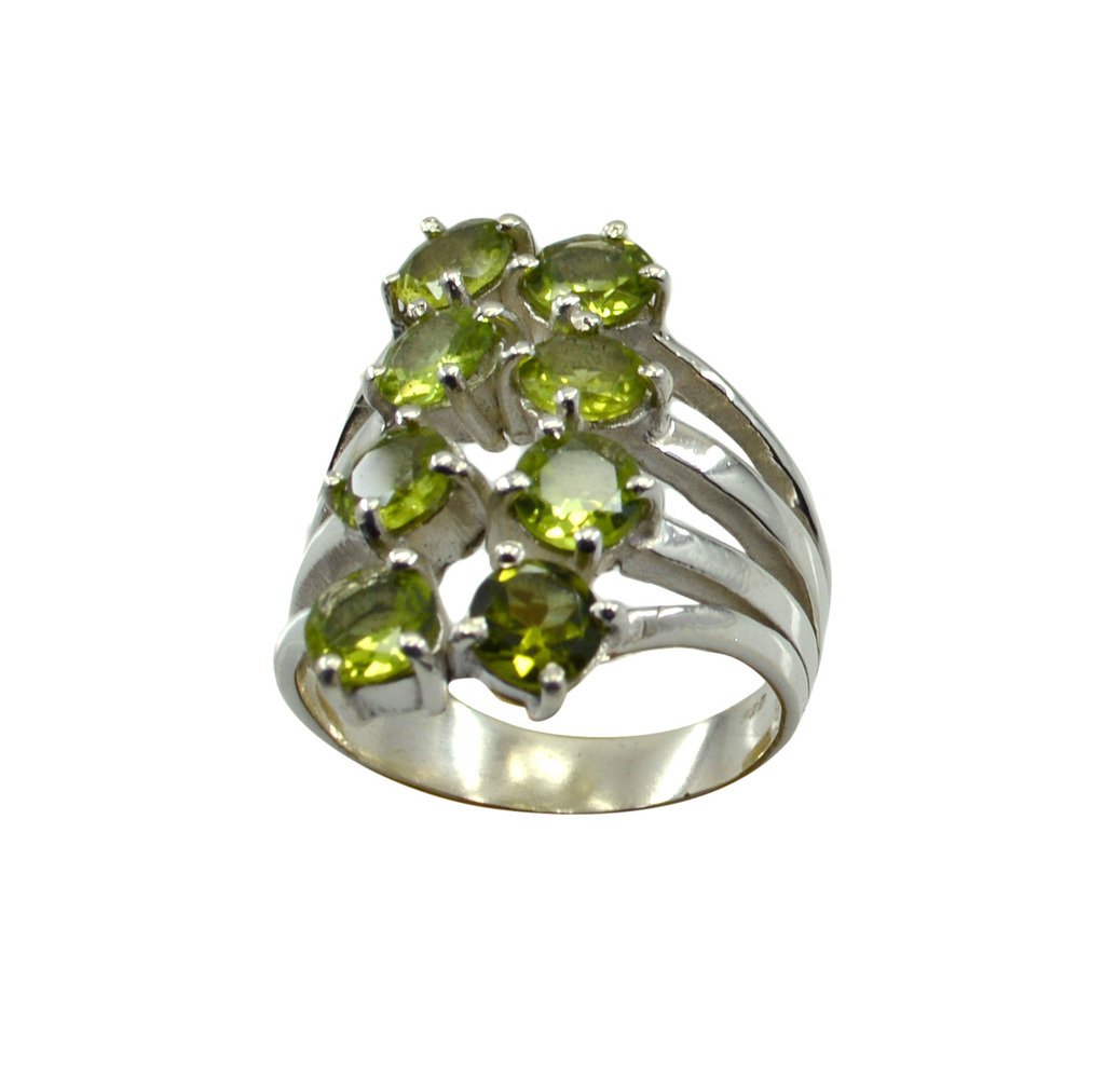 Riyo Green Peridot 925 Solid Sterling Silver Proof Ring Srper80-58051