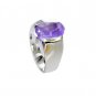 Riyo Amethyst Casting Silver Jewelry Thumb Ring Sz 6.5 Srame6.5-2148