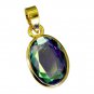 Riyogems Dichroic Glass Gold Plated India Mom Pendants L 1.2in Gppdgl-22008