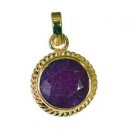 Riyogems Indi Ruby Gold Plated Sets Cuff Pendant L 1.5in Gppiru-34056