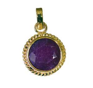 Riyogems Indi Ruby Gold Plated Sets Cuff Pendant L 1.5in Gppiru-34056