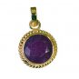 Riyogems Indi Ruby Gold Plated Sets Cuff Pendant L 1.5in Gppiru-34056