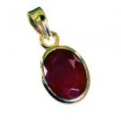 Riyogems Red Onyx Gold Plated Sets Love Pendants L 1.1in Gppron-66006