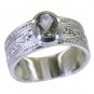 Riyo Green 925 sterling silver Green Amethyst Ring refined elegant handmade jewe